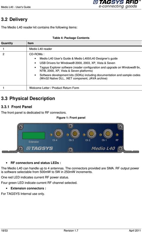 tagsys l400 manual